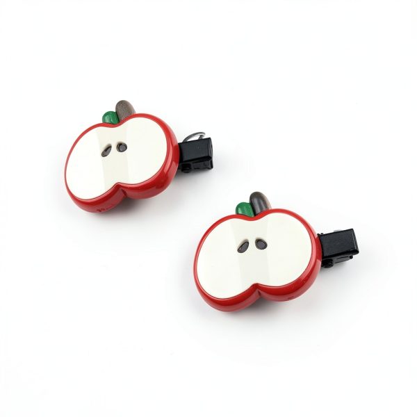 Apple Hair Clips Thinslimer Kawaii Design Set-6