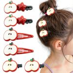 Apple Hair Clips Thinslimer Kawaii Design Set-0