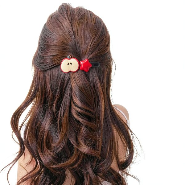 Apple Hair Clips Thinslimer Kawaii Design Set-2