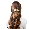 Gold Hair Barrette Vintage Metal Large Hair Clip-4