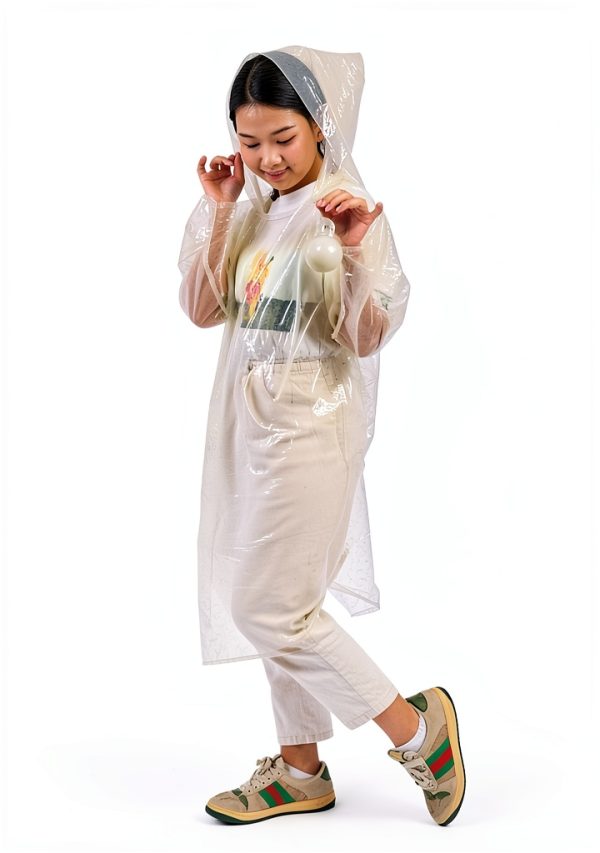 SANSAA M Macaron Rain Poncho Waterproof Unisex Light Travel-8