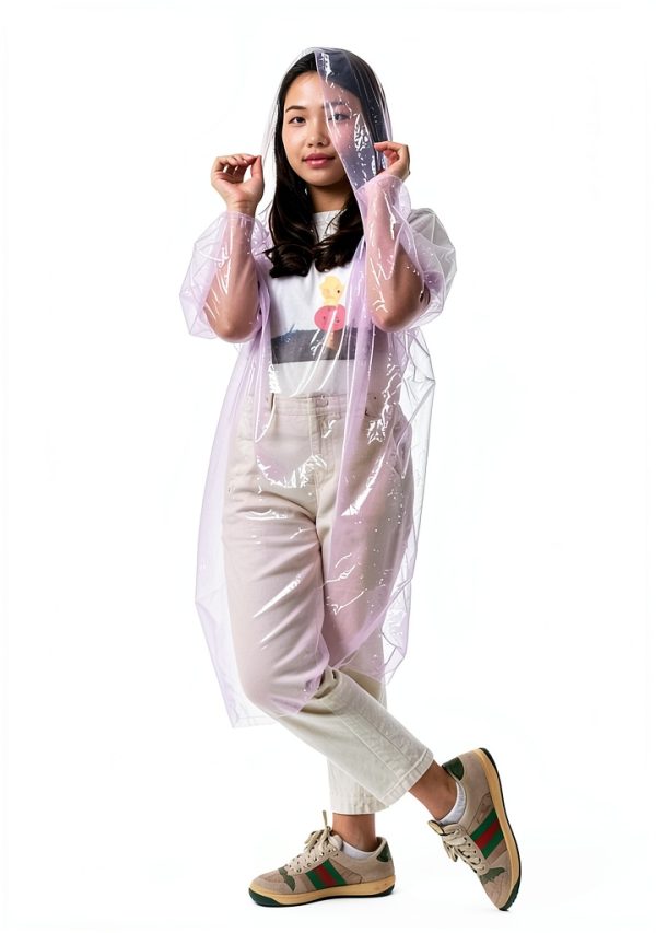 SANSAA M Macaron Rain Poncho Waterproof Unisex Light Travel-7