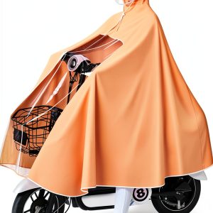 Fockety Men's Cycling Rain Poncho PVC Waterproof-0
