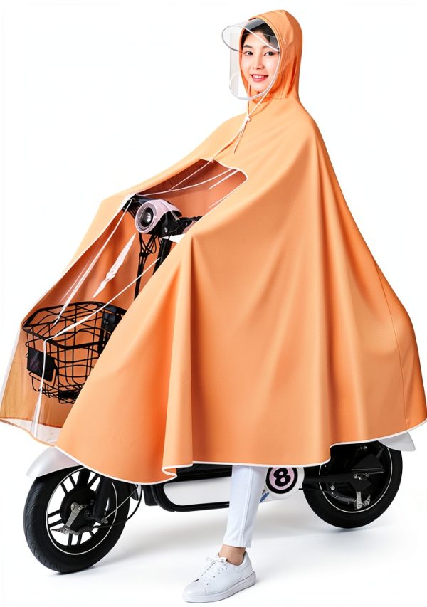 Fockety Men's Cycling Rain Poncho PVC Waterproof-0