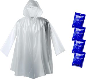 Cycling Rain Poncho ZENO PE Plastic Hooded Sleeve-0
