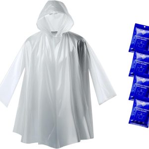 Cycling Rain Poncho ZENO PE Plastic Hooded Sleeve-0
