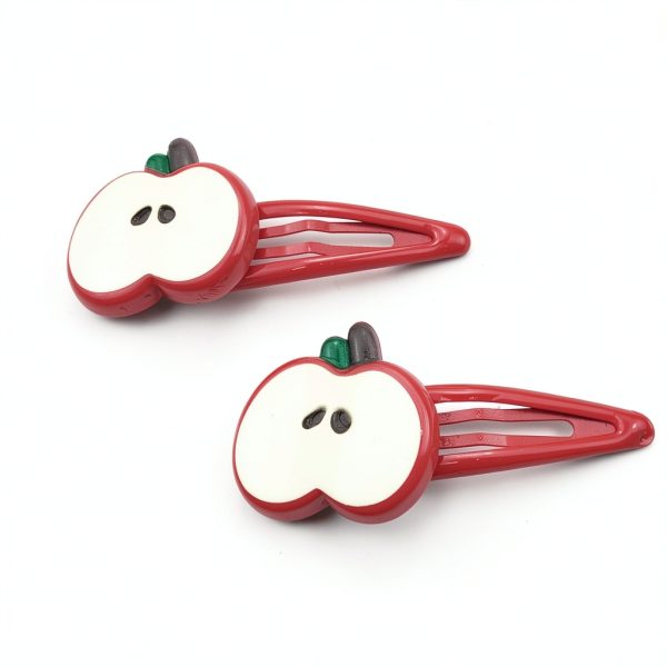Apple Hair Clips Thinslimer Kawaii Design Set-5