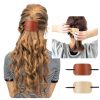 WILLBOND Faux Leather Hair Barrette Oval 4‑Piece Elegant-2