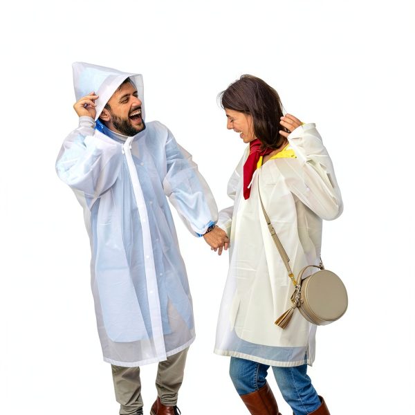 Vicenpal Men's Rain Poncho Waterproof EVA Design-2