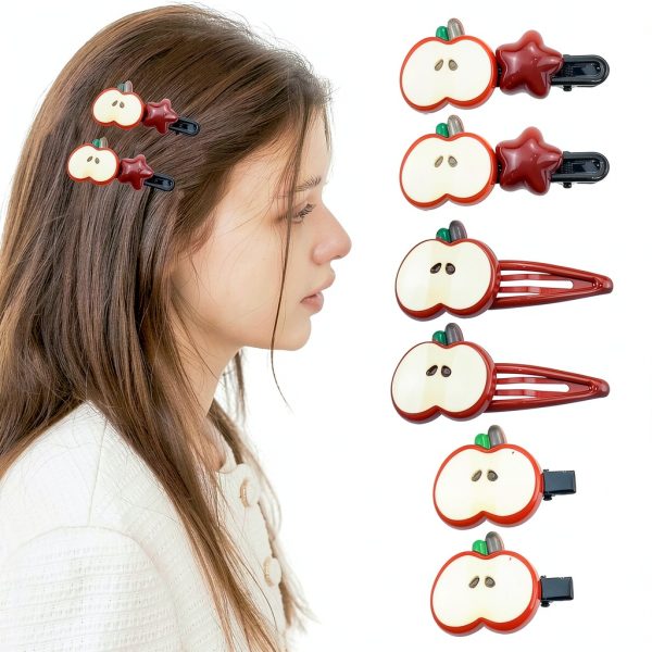 Apple Hair Clips Thinslimer Kawaii Design Set-7