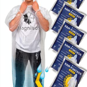 Magnitudo Clear Plastic Raincoat for Men Unisex-0