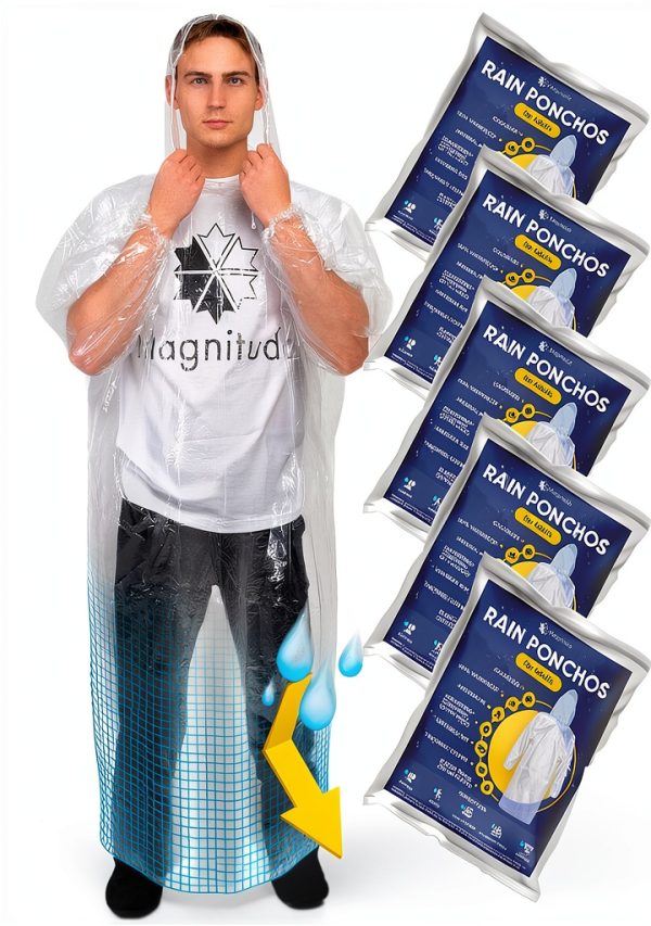Magnitudo Clear Plastic Raincoat for Men Unisex-0