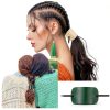 WILLBOND Faux Leather Hair Barrette Oval 4‑Piece Elegant-5