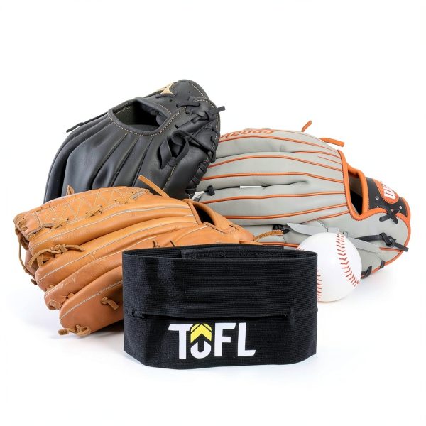 TOFL Baseball Softball Glove Wrap Black Elastic Strap X Large-3