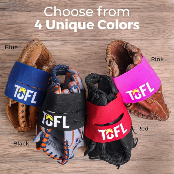 TOFL Baseball Softball Glove Wrap Black Elastic Strap X Large-8