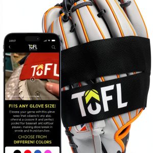 TOFL Baseball Softball Glove Wrap Black Elastic Strap X Large-0