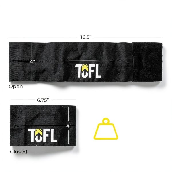 TOFL Baseball Softball Glove Wrap Black Elastic Strap X Large-4