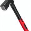 Camping Hammer DESHIL 10.8" Heavy Duty Mallet with Rubber Grip Red-0
