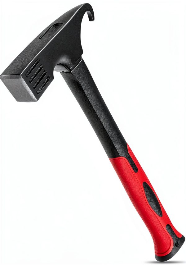 Camping Hammer DESHIL 10.8" Heavy Duty Mallet with Rubber Grip Red-0