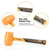 Rubber Mallet 16oz Kzotzo Fiberglass Handle Yellow Seamless Design-1