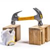 Dual Head Small Hammer EupHHonycs 6.88" Plastic Metal Craft Hammer-5