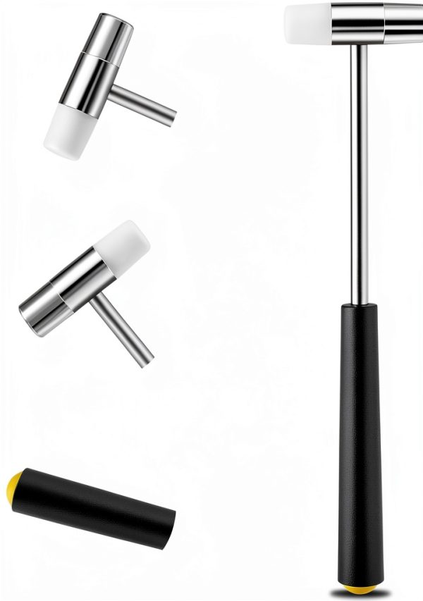 Dual Head Small Hammer EupHHonycs 6.88" Plastic Metal Craft Hammer-0