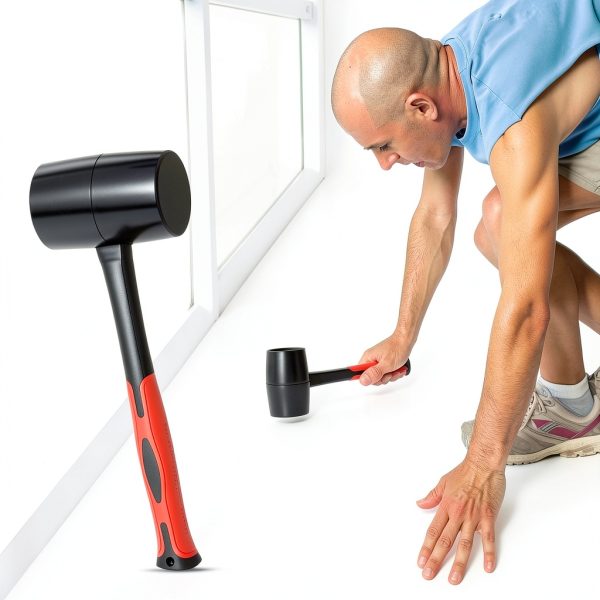 Rubber Mallet 16 oz by DESHIL Fiberglass Handle Durable Non‑Slip Tool-4