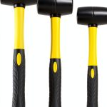Benchmark Rubber Mallet Set 8‑oz 16‑oz 32‑oz with Fiberglass Handles-0