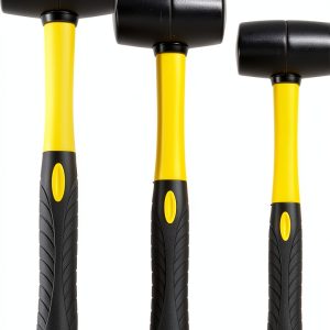 Benchmark Rubber Mallet Set 8‑oz 16‑oz 32‑oz with Fiberglass Handles-0