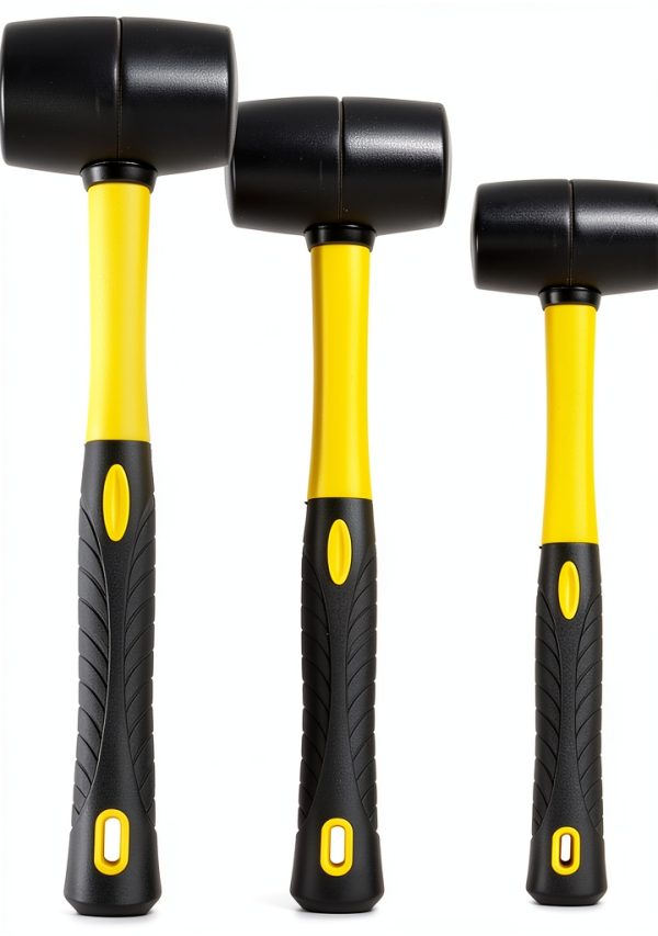 Benchmark Rubber Mallet Set 8‑oz 16‑oz 32‑oz with Fiberglass Handles-0