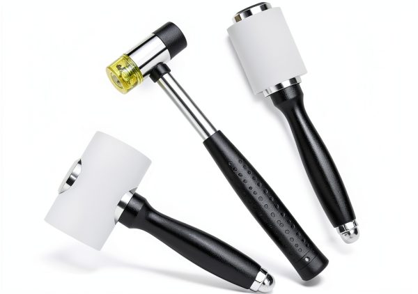 Leather Hammer Zlulary 3 Piece Nylon Mallet Set with Wood Handle-0