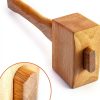 Wooden Mallet QWORK 9.5 Inch Beech Carpenter Hammer Brown-3