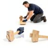 Wooden Mallet GREBSTK 12IN Beech Solid Tool with Textured Grip-6