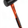 Rubber Mallet HORUSDY 16 Oz Fiberglass Handle Orange Shockproof-0