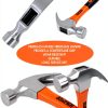 Hammer Set LOZAGU 5 Piece 2 LB Dead Blow and 16oz Claw Hammer Orange-4