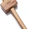 Wooden Mallet GREBSTK 12IN Beech Solid Tool with Textured Grip-0