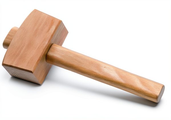 Wooden Mallet GREBSTK 12IN Beech Solid Tool with Textured Grip-1