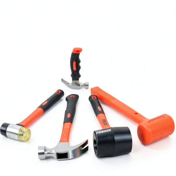 Hammer Set LOZAGU 5 Piece 2 LB Dead Blow and 16oz Claw Hammer Orange-6