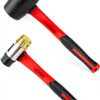 Hammer Set WOTAHI 2-Piece 16 oz Rubber Mallet & 35 mm Soft Hammer Red-0