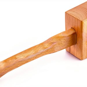 Wooden Mallet QWORK 9.5 Inch Beech Carpenter Hammer Brown-0
