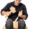 Wooden Mallet GREBSTK 12IN Beech Solid Tool with Textured Grip-5