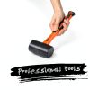 Rubber Mallet HORUSDY 16 Oz Fiberglass Handle Orange Shockproof-6