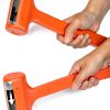 Hammer Set LOZAGU 5 Piece 2 LB Dead Blow and 16oz Claw Hammer Orange-2