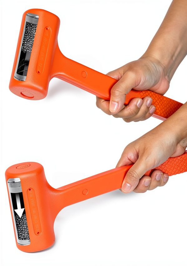 Hammer Set LOZAGU 5 Piece 2 LB Dead Blow and 16oz Claw Hammer Orange-2