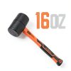 Rubber Mallet HORUSDY 16 Oz Fiberglass Handle Orange Shockproof-1