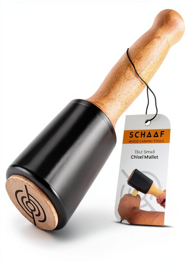 Precision Wood Carving Mallet 15oz Medium Schaaf Tools Urethane Head-0