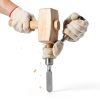 Wooden Mallet GREBSTK 12IN Beech Solid Tool with Textured Grip-2
